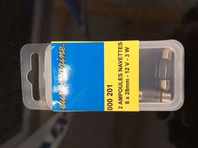 2 ampoules navettes