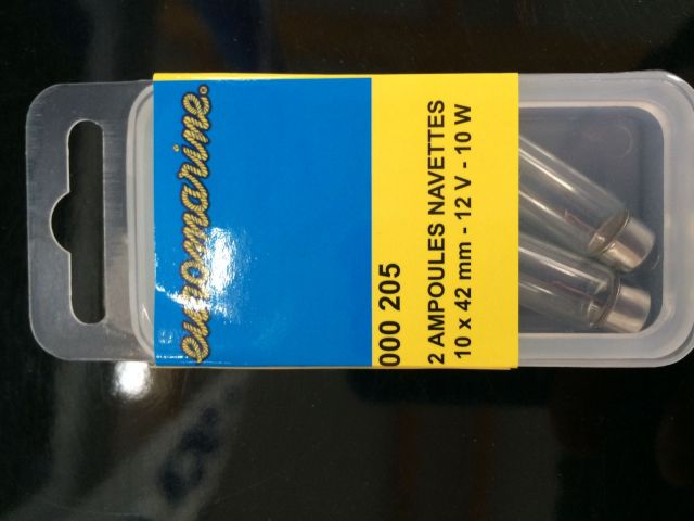 2 ampoules navettes