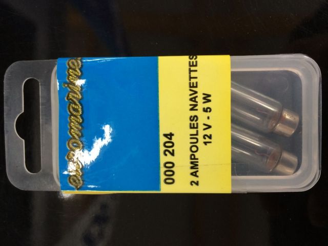 2 ampoules navettes